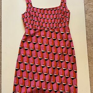 Diane Von Furstenberg Pink and Black Dress